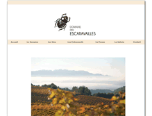 Tablet Screenshot of domaine-escaravailles.com